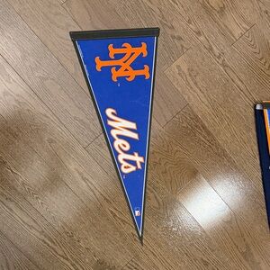 New York Mets Blue and Orange Pennant banner